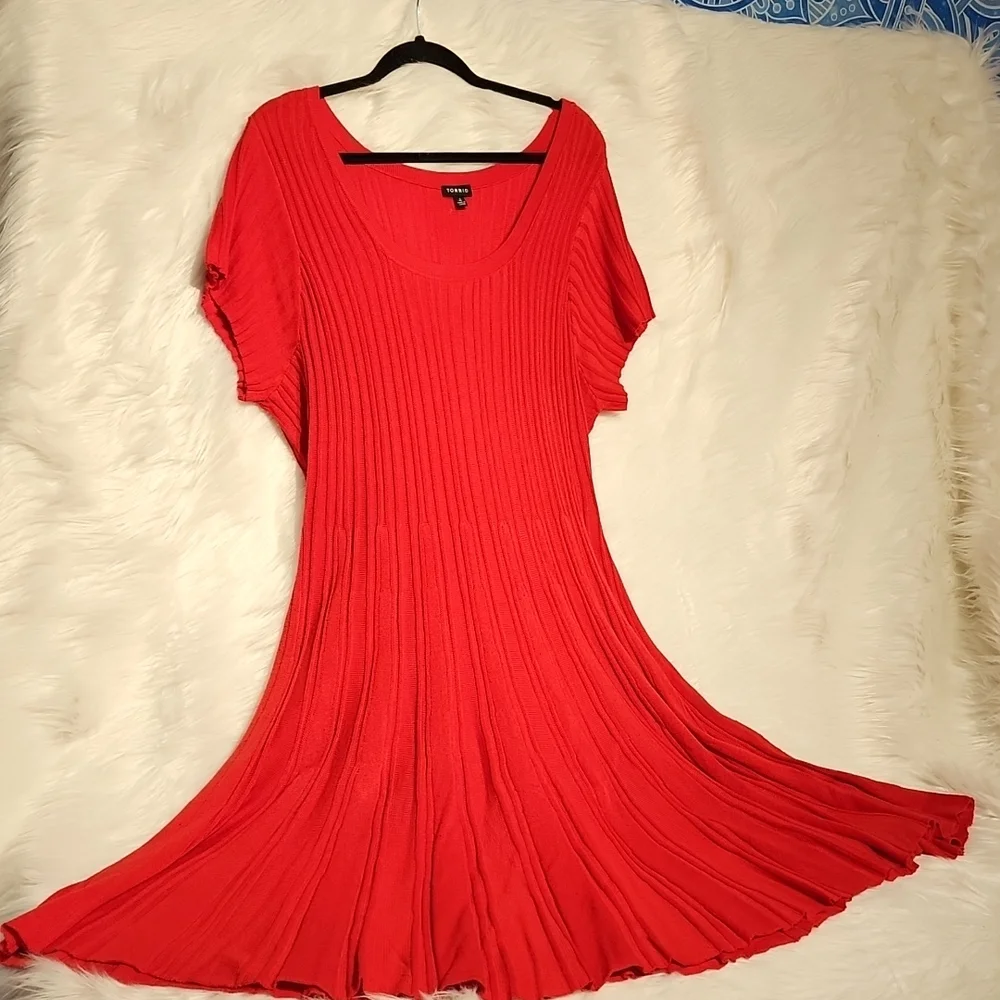 Torrid Holiday  Red Sweater Dress sz 4. HOLIDAY - Picture 3 of 10